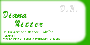 diana mitter business card